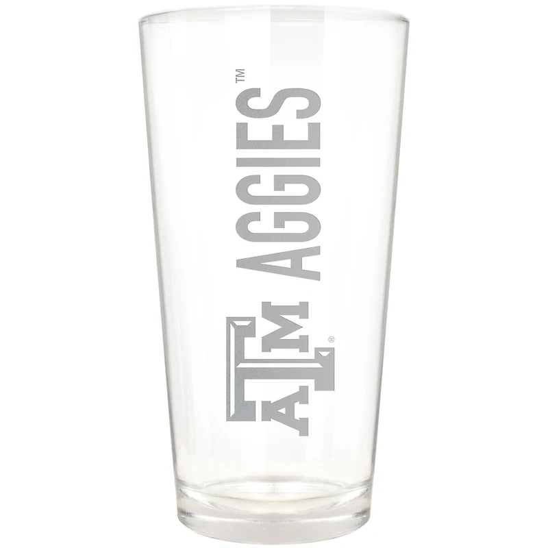 Texas A&M Aggies Etched 16oz. Vertical Rally Cry Pint Glass