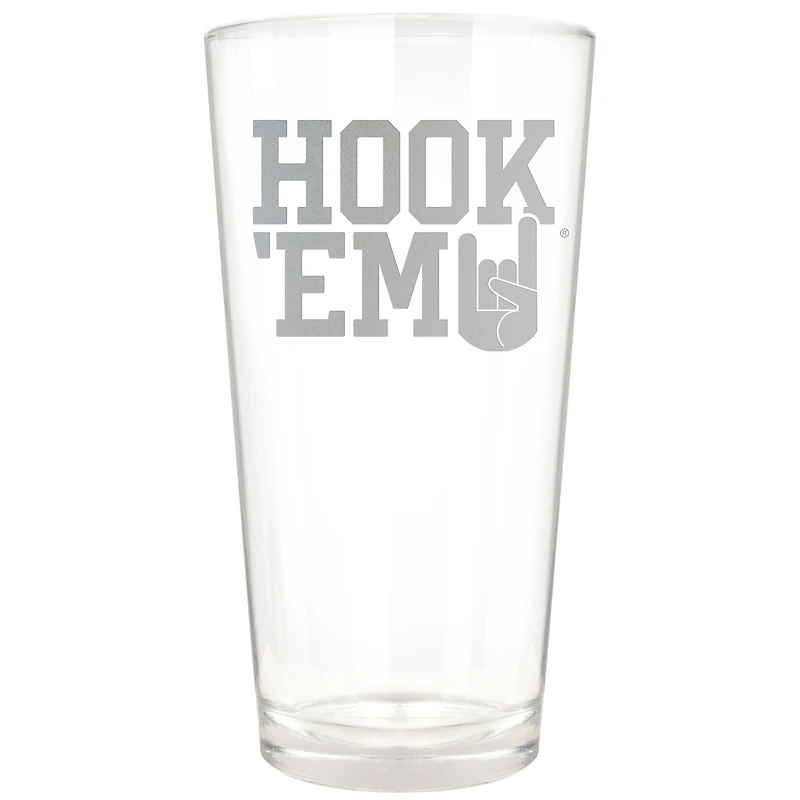 Texas Longhorns Etched 16oz. Rally Cry Pint Glass