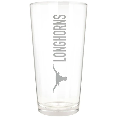 Texas Longhorns Etched 16oz. Vertical Rally Cry Pint Glass