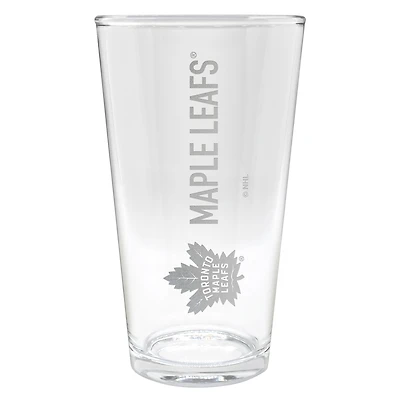 Toronto Maple Leafs Etched 16oz. Vertical Rally Cry Pint Glass