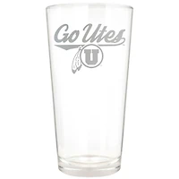 Utah Utes Etched 16oz. Rally Cry Pint Glass
