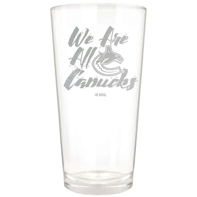 Vancouver Canucks Etched 16oz. Rally Cry Pint Glass