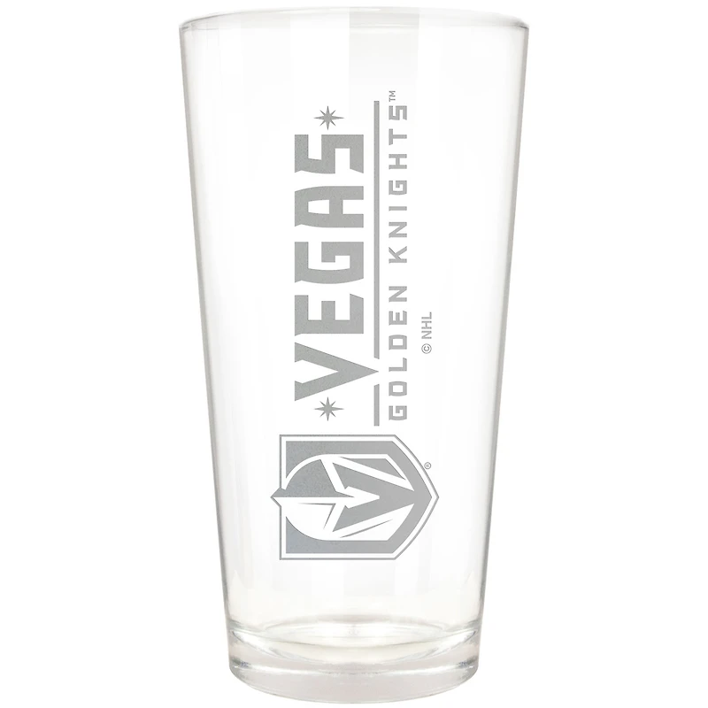 Vegas Golden Knights Etched 16oz. Vertical Rally Cry Pint Glass