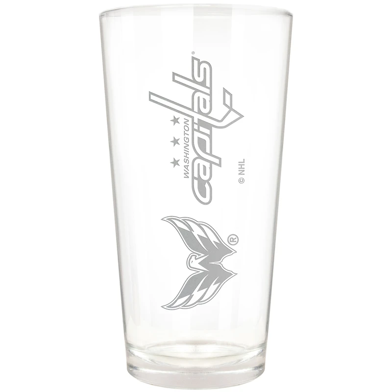 Washington Capitals Etched 16oz. Vertical Rally Cry Pint Glass
