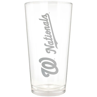 Washington Nationals Etched 16oz. Vertical Rally Cry Pint Glass