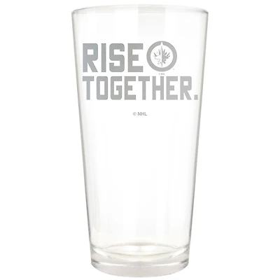 Winnipeg Jets Etched 16oz. Rally Cry Pint Glass