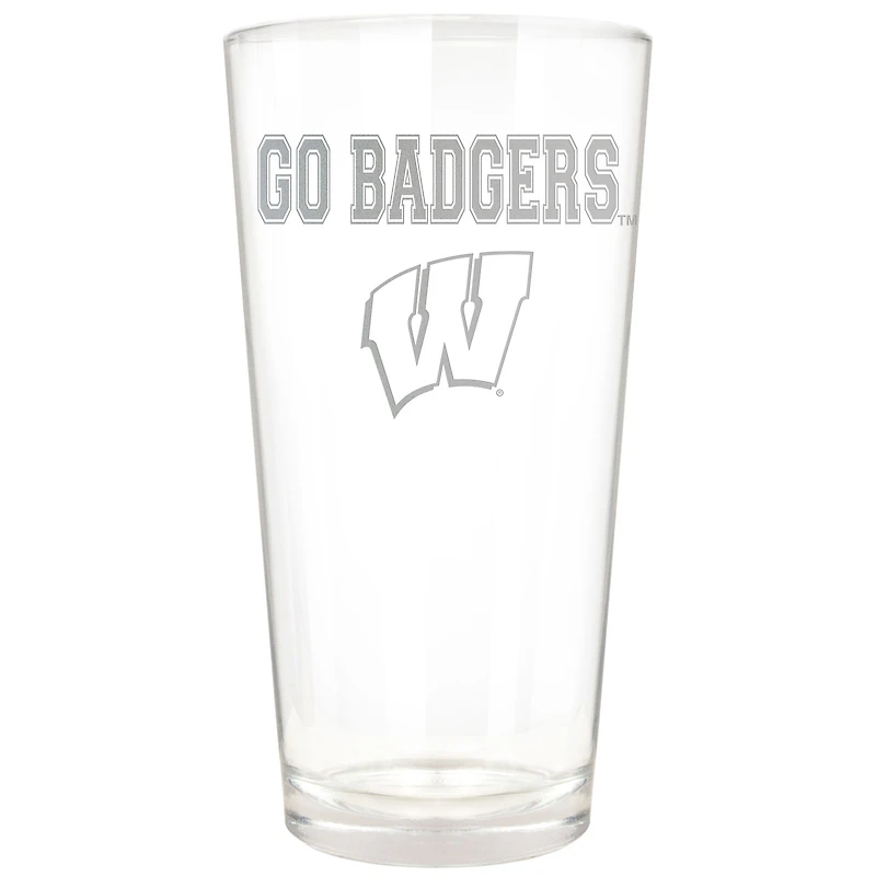 Wisconsin Badgers Etched 16oz. Rally Cry Pint Glass