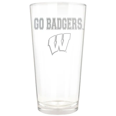 Wisconsin Badgers Etched 16oz. Rally Cry Pint Glass