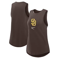 Women's Nike Brown San Diego Padres Legacy Icon High Neck Dri-FIT Tank Top