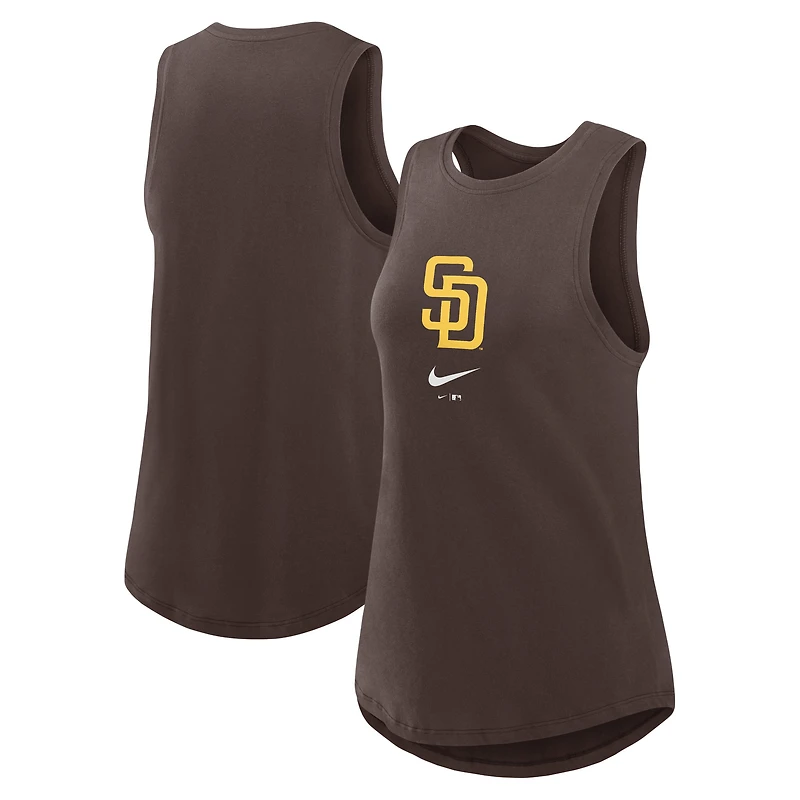 Women's Nike Brown San Diego Padres Legacy Icon High Neck Dri-FIT Tank Top