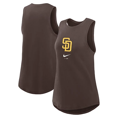 Women's Nike Brown San Diego Padres Legacy Icon High Neck Dri-FIT Tank Top