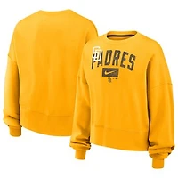 Women's Nike Gold San Diego Padres Oversized Phoenix Fleece Sweatshirt