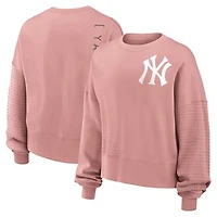 Women's Nike Pink New York Yankees Oversized Statement Pullover Sweatshirt
