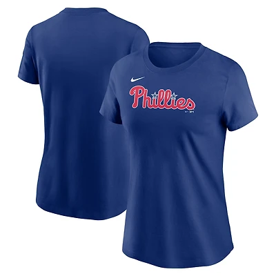 Women's Nike  Royal Philadelphia Phillies Fuse Wordmark T-Shirt
