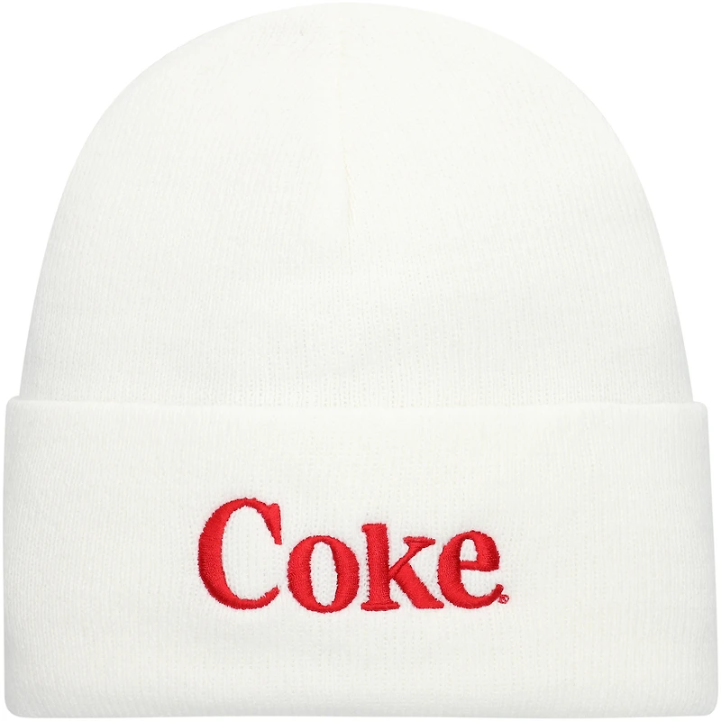 Men's American Needle White Coca-Cola  Cuffed Knit Hat