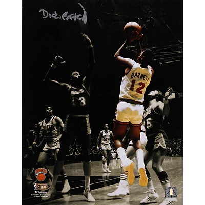 Dick Barnett New York Knicks Autographed 11" x 14" Shooting vs. Bucks Photograph
