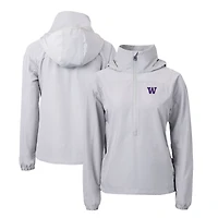 Women's Cutter & Buck Washington Huskies Charter Eco Recycled Half-Zip Anorak Jacket