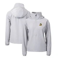 Women's Cutter & Buck  Gray Oregon Ducks Charter Eco Recycled Half-Zip Anorak Jacket