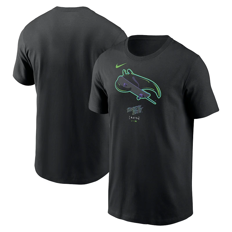 Men's Nike Black Tampa Bay Rays 2024 City Connect Large Logo T-Shirt