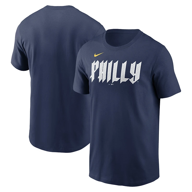 Men's Nike Navy Philadelphia Phillies City Connect Wordmark T-Shirt
