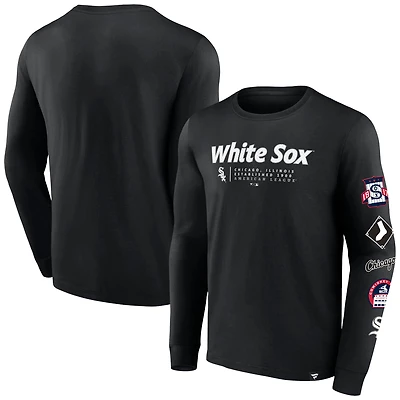 Men's Fanatics Black Chicago White Sox Strike the Goal Long Sleeve T-Shirt