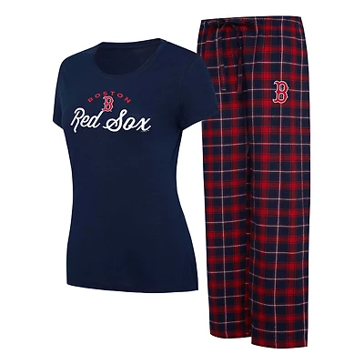 Women's Concepts Sport Navy/Red Boston Red Sox Arctic Top & Flannel Pants Sleep Set