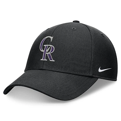 Men's Nike Black Colorado Rockies Club Performance Adjustable Hat