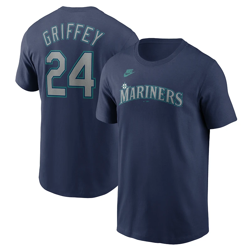 Men's Nike Ken Griffey Jr. Navy Seattle Mariners Fuse Name & Number T-Shirt