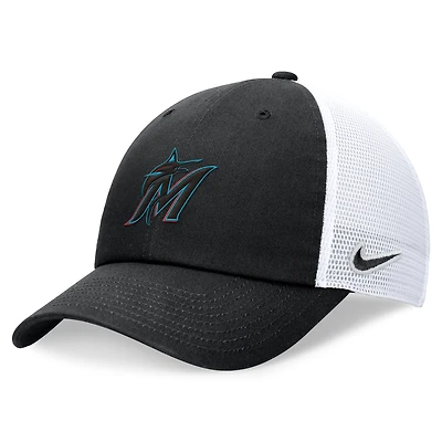 Men's Nike Black Miami Marlins Club Trucker Adjustable Hat