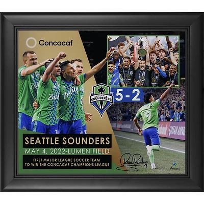 Raul Ruidiaz Seattle Sounders FC Autographed 15" x 17" 2022 CONCACAF Champions Collage