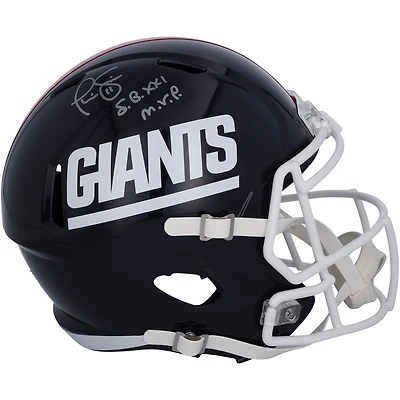 Phil Simms New York Giants Autographed Riddell 1980-99 Throwback Speed Replica Helmet with "S.B. XXI M.V.P." Inscription
