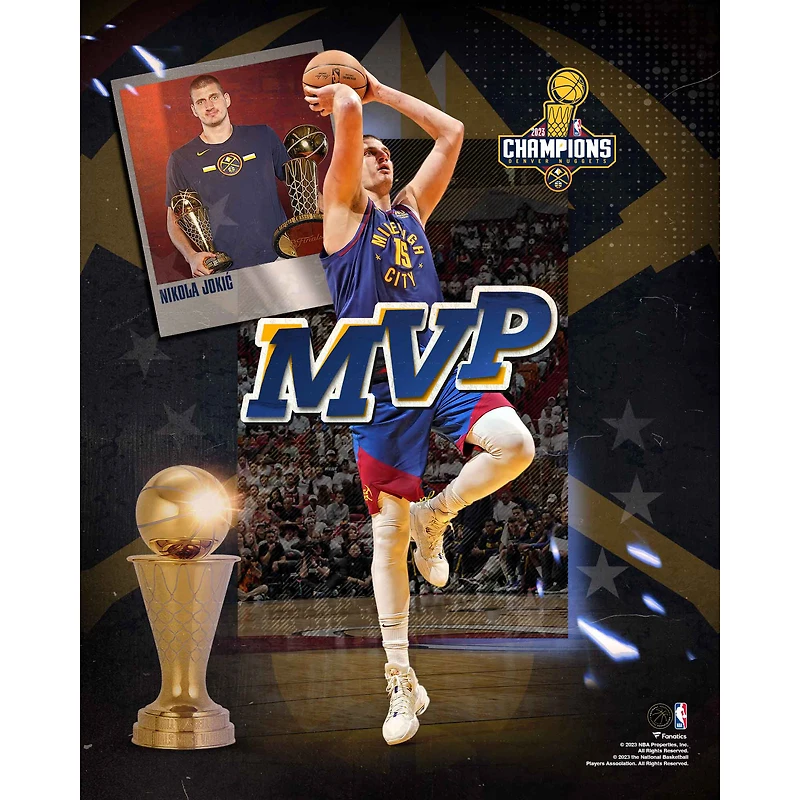 Nikola Jokic Denver Nuggets Unsigned 2023 NBA Finals MVP Photograph