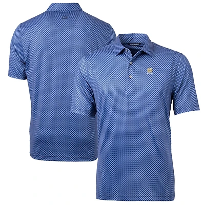 Men's Cutter & Buck  Navy Notre Dame Fighting Irish Alumni Logo Pike Banner Print Stretch Polo