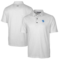Men's Cutter & Buck  Charcoal Kentucky Wildcats Alumni Logo Double Dot Print Stretch Polo