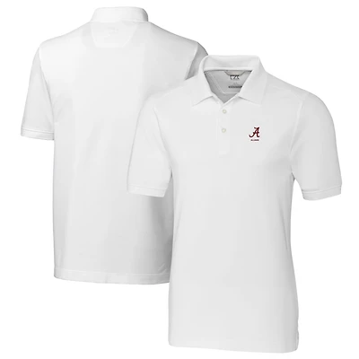 Men's Cutter & Buck  White Alabama Crimson Tide Alumni Logo Advantage Tri-Blend Pique Polo