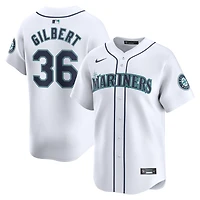 Men's Nike Logan Gilbert White Seattle Mariners Home Limited Player Jersey