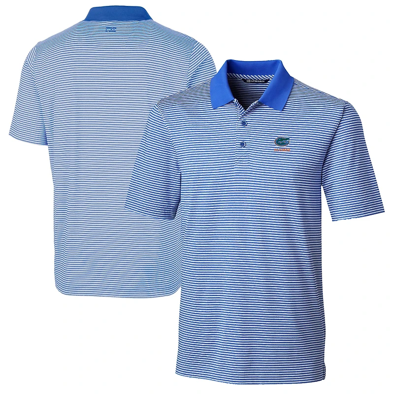Men's Cutter & Buck  Royal Florida Gators Alumni Logo Forge Tonal Stripe Stretch Polo