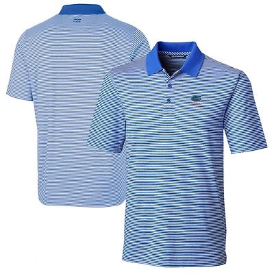 Men's Cutter & Buck  Royal Florida Gators Alumni Logo Forge Tonal Stripe Stretch Polo