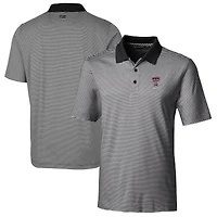 Men's Cutter & Buck  Black Texas Tech Red Raiders Alumni Logo Forge Tonal Stripe Stretch Polo