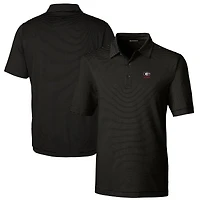 Men's Cutter & Buck  Black Georgia Bulldogs Alumni Logo Forge Pencil Stripe Stretch DryTec Polo