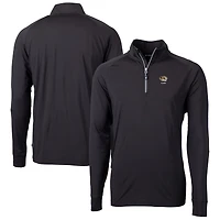 Men's Cutter & Buck  Black Missouri Tigers Alumni Logo Adapt Eco Knit Stretch Recycled Quarter-Zip Pullover Top