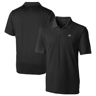Men's Cutter & Buck  Black Georgia Bulldogs Alumni Logo Forge Stretch DryTec Polo