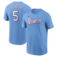 Men's Nike Corey Seager Light Blue Texas Rangers Fuse Name & Number T-Shirt