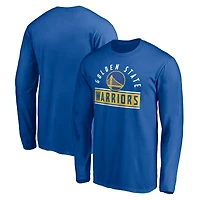 Men's Royal Golden State Warriors Team Arch Knockout Long Sleeve T-Shirt