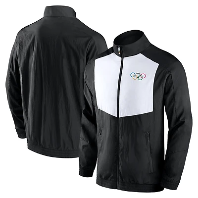 Men's Fanatics Black Olympic Games Elevated Full-Zip Track Jacket