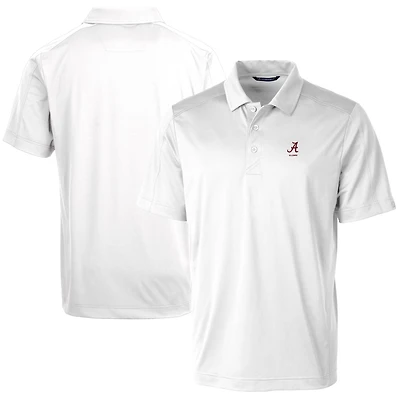 Men's Cutter & Buck  White Alabama Crimson Tide Alumni Logo Prospect Textured Stretch Polo