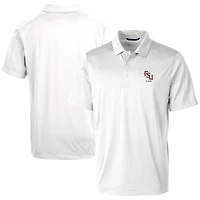 Men's Cutter & Buck  White Florida State Seminoles Alumni Logo Prospect Textured Stretch Polo