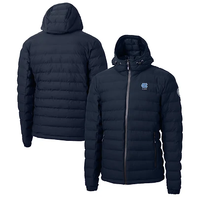 Men's Cutter & Buck  Navy North Carolina Tar Heels Alumni Logo Mission Ridge Repreve Eco Insulated Puffer Full-Zip Jacket