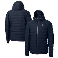 Men's Cutter & Buck  Navy North Carolina Tar Heels Alumni Logo Mission Ridge Repreve Eco Insulated Puffer Full-Zip Jacket