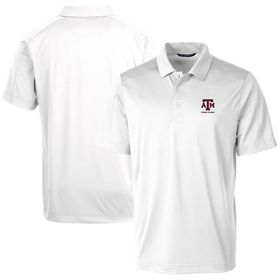 Men's Cutter & Buck  White Texas A&M Aggies Alumni Logo Prospect Textured Stretch Polo